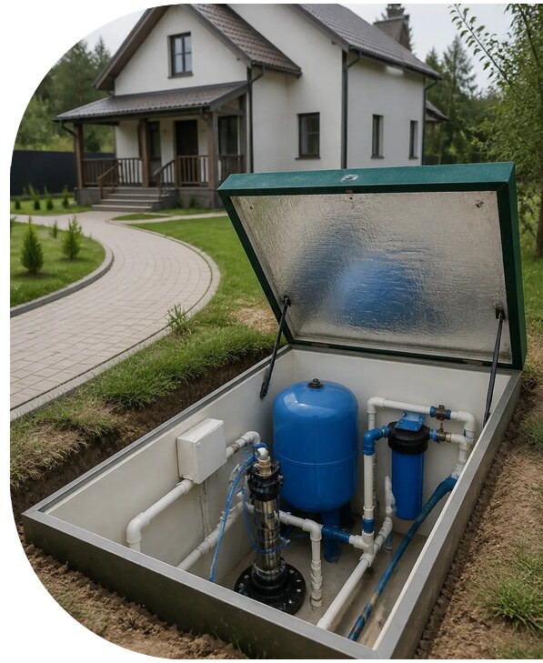 Автономное водоснабжение дома в Железногорске от 153315 р. | АПаруса-Жлк